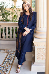 Asling - Winter 3PC Dhanak Embroidered Suit - kp3353